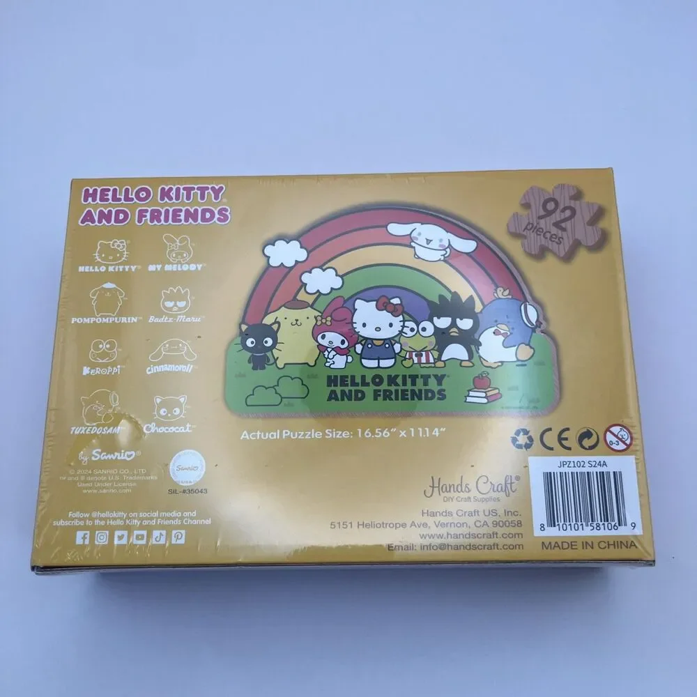 Hello Kitty & Friends Rainbow WOOD Jigsaw Puzzle  SEALED -Christmas, Toys